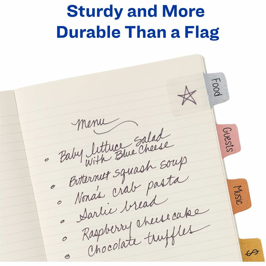 Avery® UltraTabs Metallic Color Mini Tabs - Organize with Style