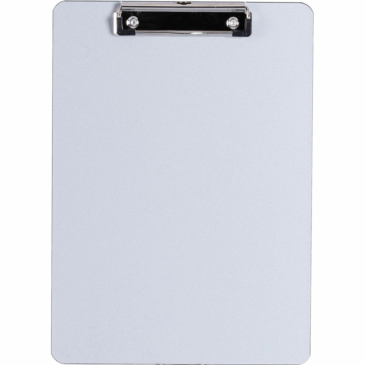 Business Source Aluminum Clipboard - 8 1/2" x 11" Sheet Size - Aluminum - Silver - 1 Each