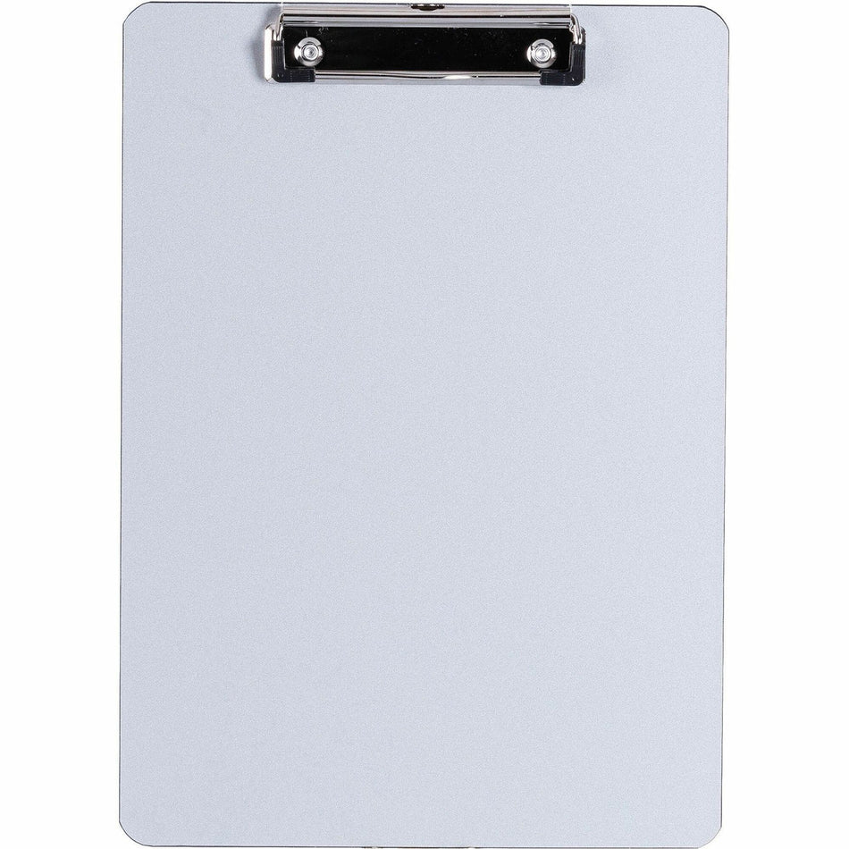 Business Source Aluminum Clipboard - 8 1/2" x 11" Sheet Size - Aluminum - Silver - 1 Each