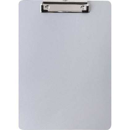 Business Source Plastic Clipboard - 8 1/2’’ x 11’’ - Silver - 1 Each - Clipboards