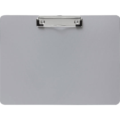 Business Source Landscape Plastic Clipboard - Silver 8.5’’ x 11’’ - 1 Each - Clipboards