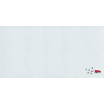 Lorell Magnetic Glass Dry-Erase Board - 8x4 ft White Surface - Dry Erase Boards