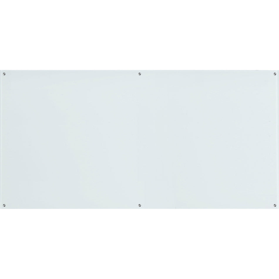 Lorell Premium Glass Dry-Erase Board - 96" (8 ft) Width x 48" (4 ft) Height - White Glass Surface - Rectangle - 1 Each