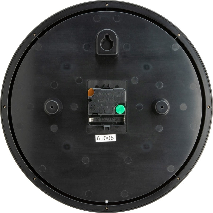 Lorell 12-1/2" Slimline Wall Clock - Rear