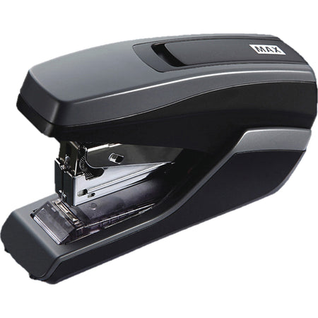 MAX HD-55FL Half-strip Stapler - Staples Upto 35 Sheet of 80g/m&#178; Paper - Holds Upto 100 Staple - Half Strip - Staple Size:  - 24/0.24" , - 26/0.24" - 1.34" Throat Depth - Gray, Black - 1 Each