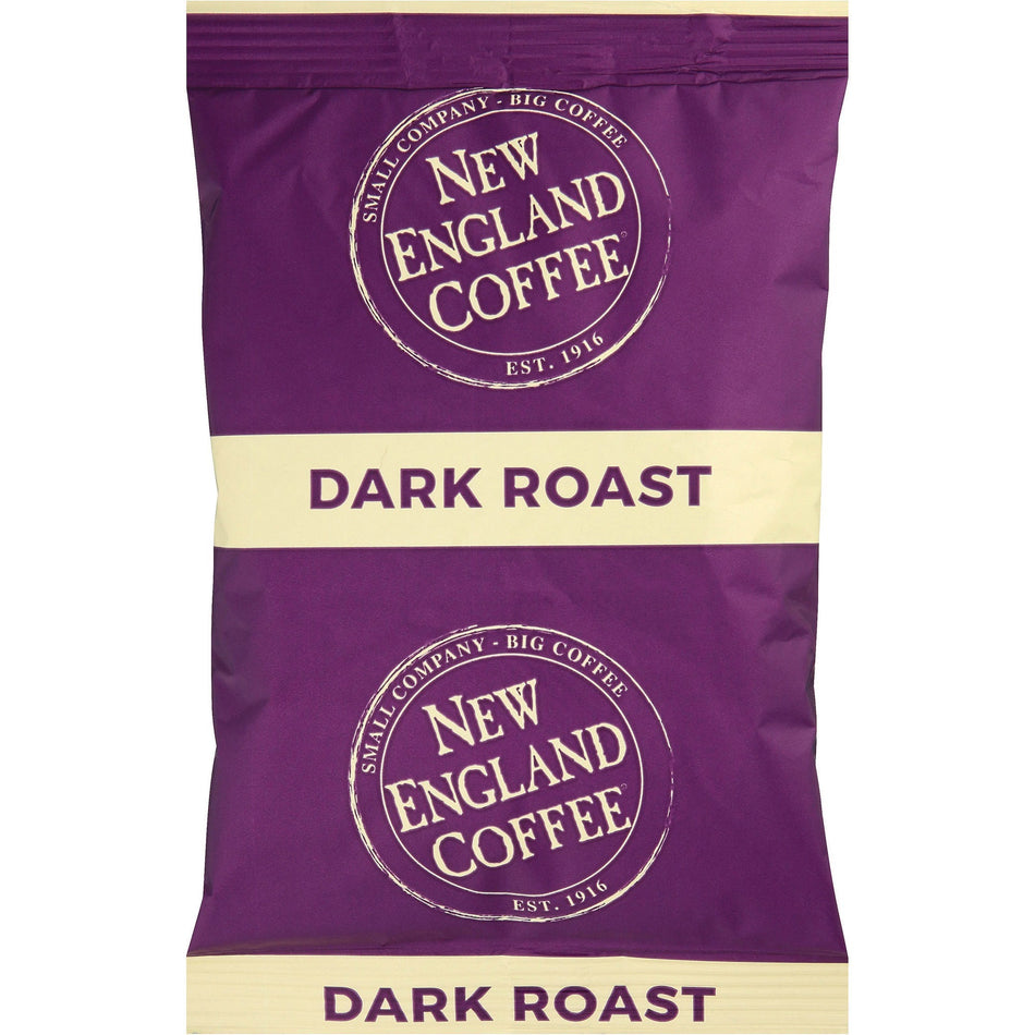 New England Coffee® Portion Pack French Roast Coffee - Dark - 2.5 oz Per Pack - Portion Pack - 24 / Carton