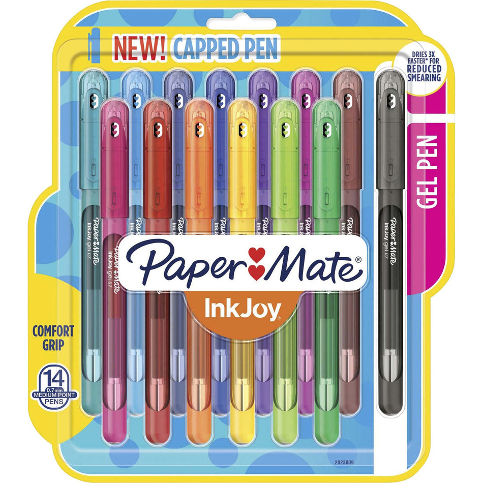 Paper Mate InkJoy Gel Stick Pens - Medium Pen Point - Assorted Ink - Gel-based - 14 / Pack