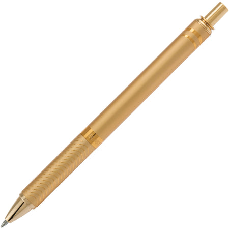 EnerGel EnerGel Alloy Gel Ink Retractable Pen - 0.7 mm Medium Pen Point - Refillable - Retractable - Black Ink - Liquid Gel Ink - Gold Aluminum Alloy Barrel - Metal Tip - 1 Each