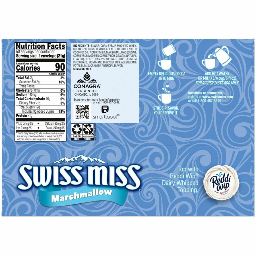 Swiss Miss&reg; Milk Chocolate Hot Cocoa Mix - Bottom
