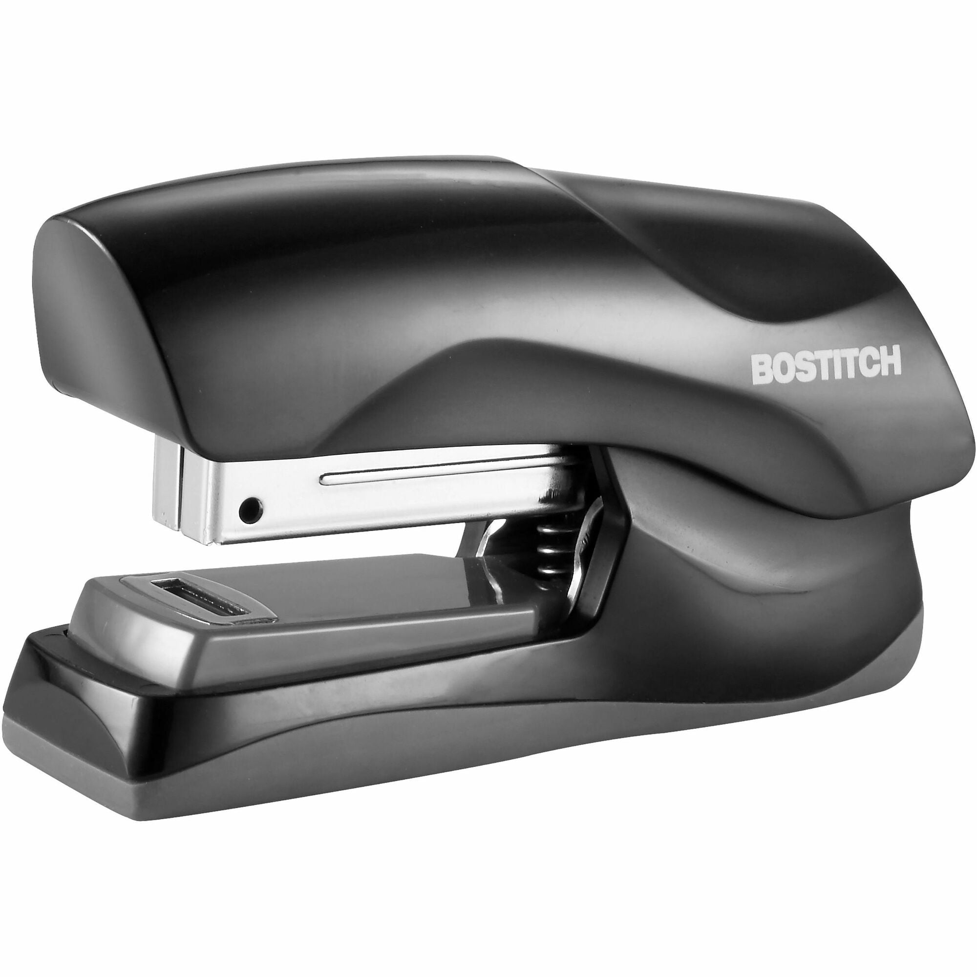 Bostitch Half Strip Flat Clinch Stapler - Staples Upto 40 Sheet - Holds Upto 105 Staple - Half Strip - Black - Plastic, Rubber - 1 Each