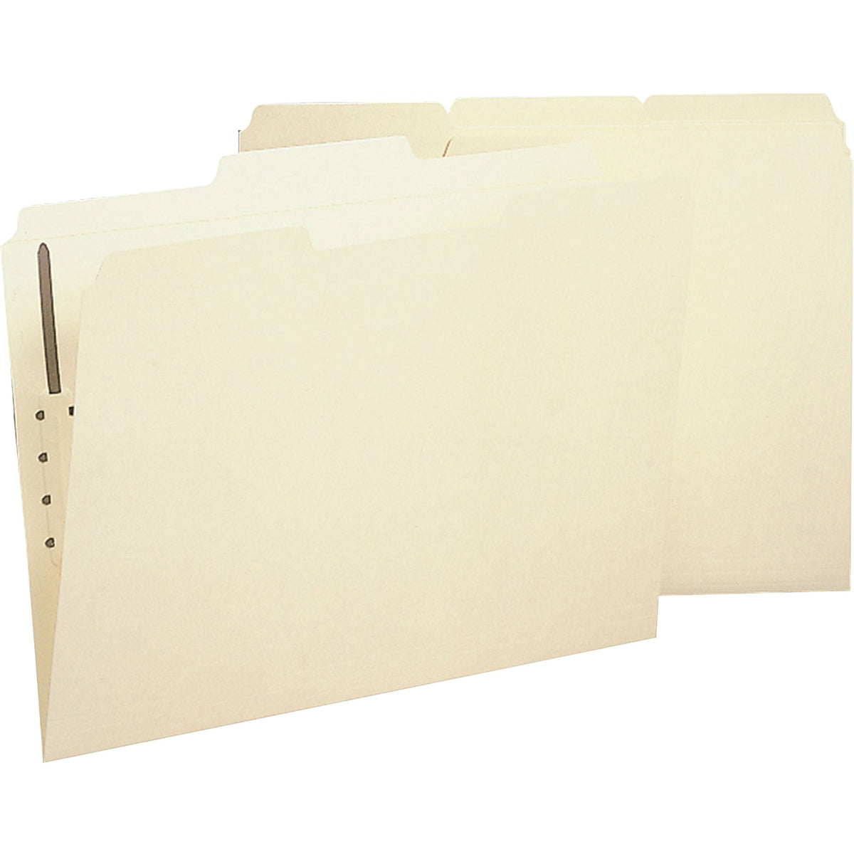 Business Source 1/3 Tab Cut Legal Recycled Fastener Folder - 8 1/2" x 14" - 1 Fastener(s) - 2 Plys - Manila - 10% Recycled - 50 / Box