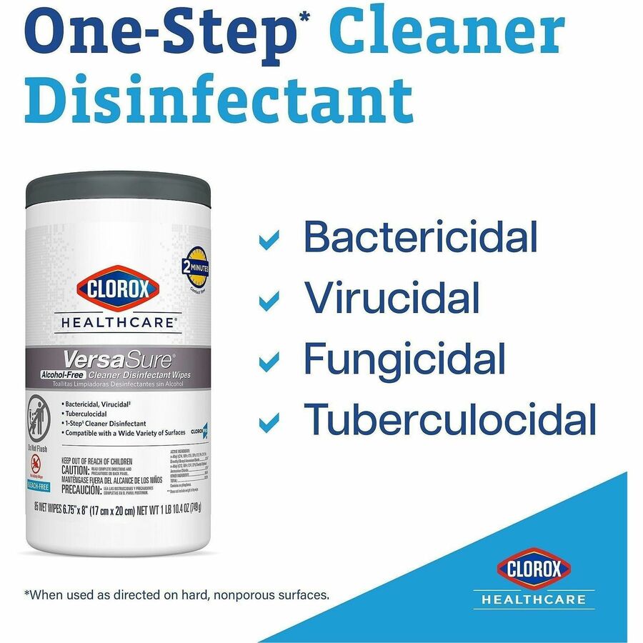 Clorox Healthcare VersaSure Cleaner Disinfectant Wipes - Alternate-Image4