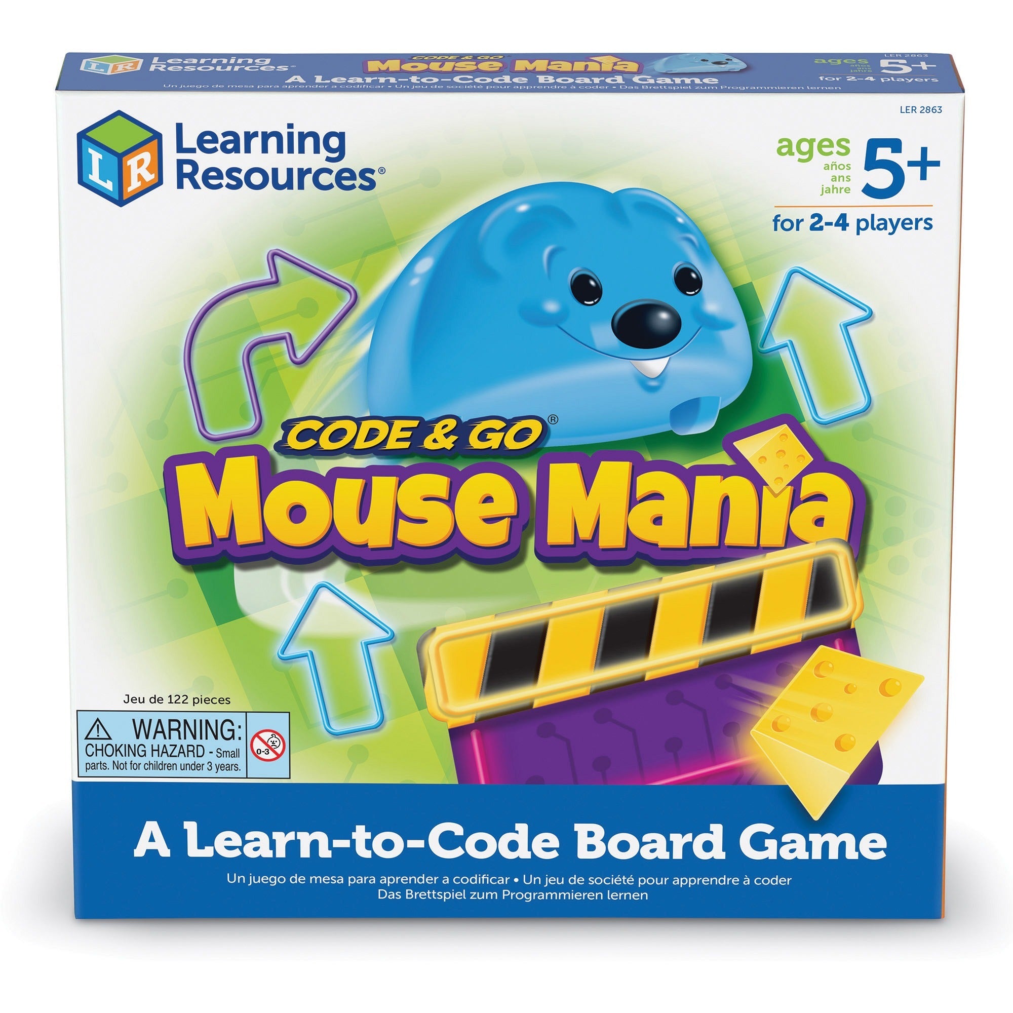 Learning Resources Code & Go Mouse Mania Board Game - Fun - Strategy - 2 to 4 Players - 1 Each