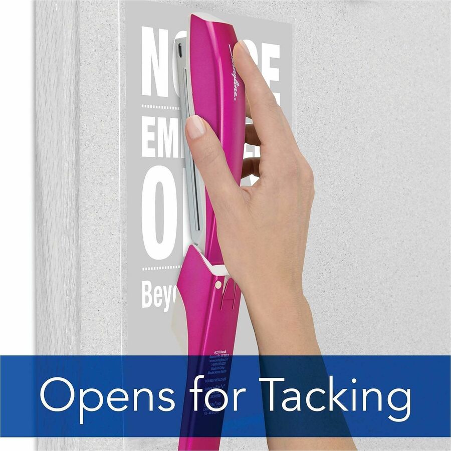 Swingline NeXXt Series WOW Desktop Stapler - Staples Upto 40 Sheet - Pink - Metal - 1 Each