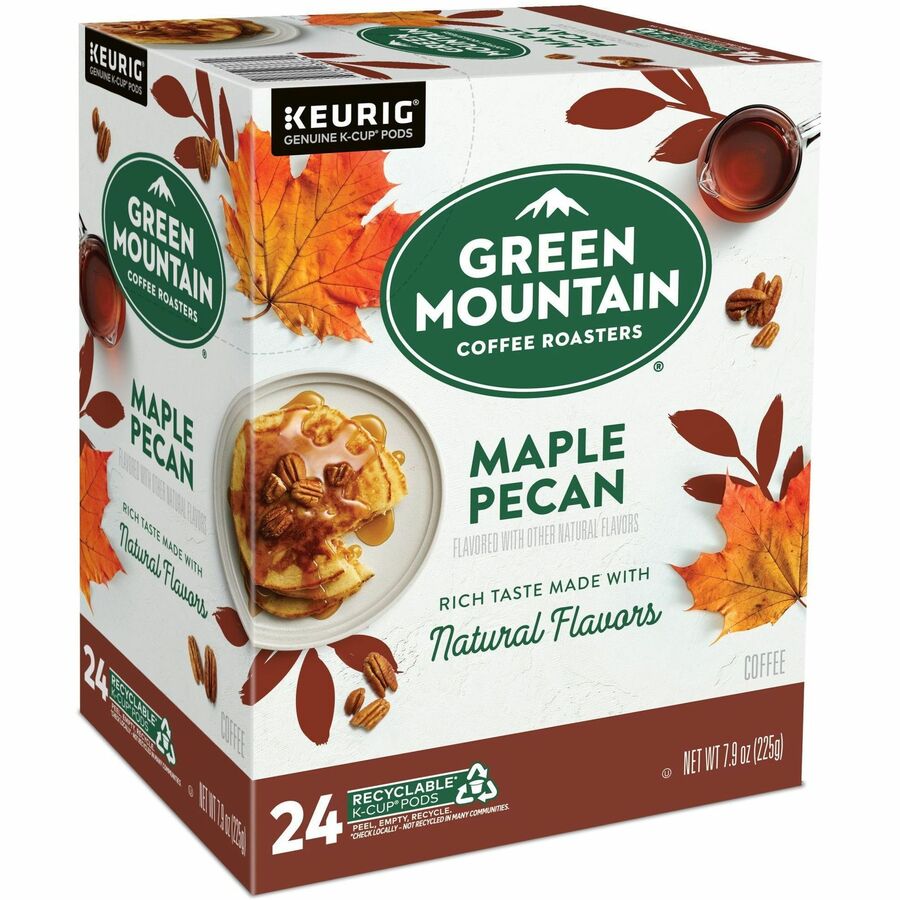 Green Mountain Coffee Roasters® K-Cup, Pod Maple Pecan Coffee,Keurig K-Cup Pods, Light Roast, 24 Count - Compatible with K-Cup Brewer - Light - K-Cup, Pod - Maple Pecan - Kosher - 24 / Pack