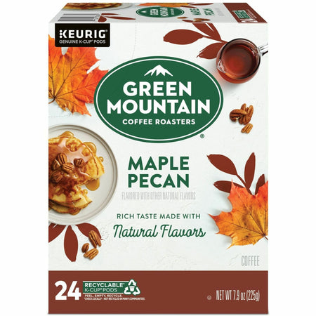 Green Mountain Coffee Roasters® K-Cup, Pod Maple Pecan Coffee,Keurig K-Cup Pods, Light Roast, 24 Count - Compatible with K-Cup Brewer - Light - K-Cup, Pod - Maple Pecan - Kosher - 24 / Pack