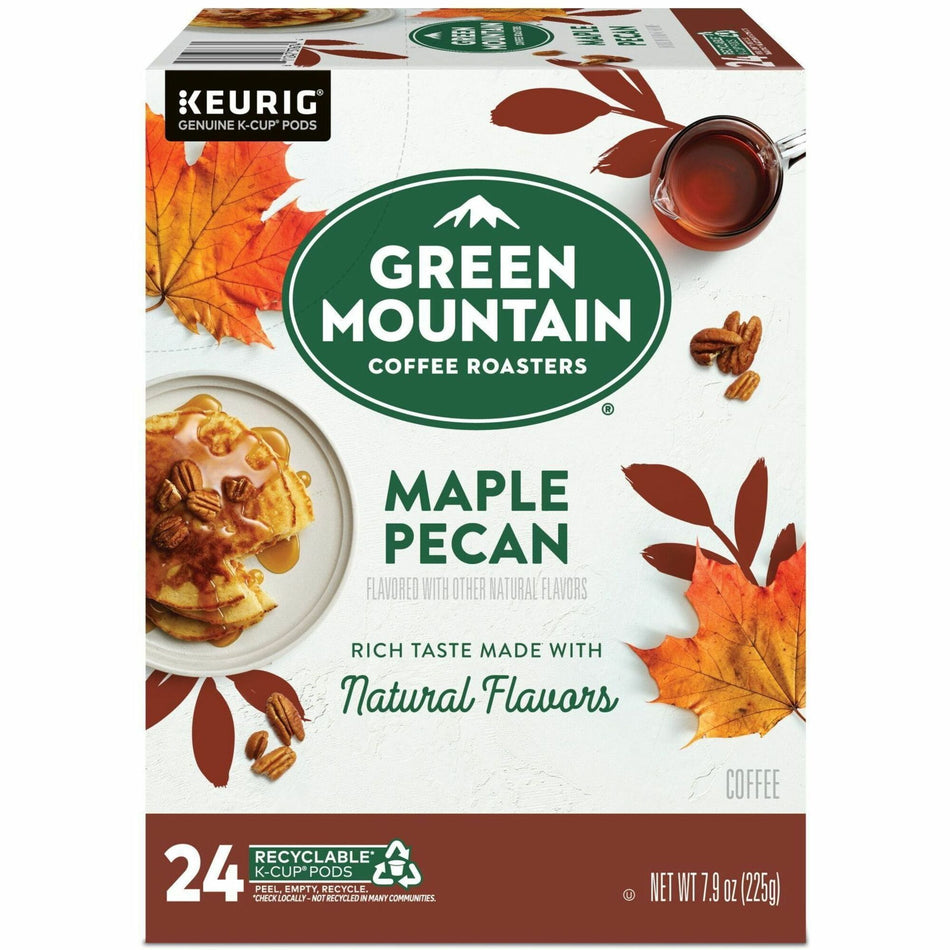 Green Mountain Coffee Roasters® K-Cup, Pod Maple Pecan Coffee,Keurig K-Cup Pods, Light Roast, 24 Count - Compatible with K-Cup Brewer - Light - K-Cup, Pod - Maple Pecan - Kosher - 24 / Pack