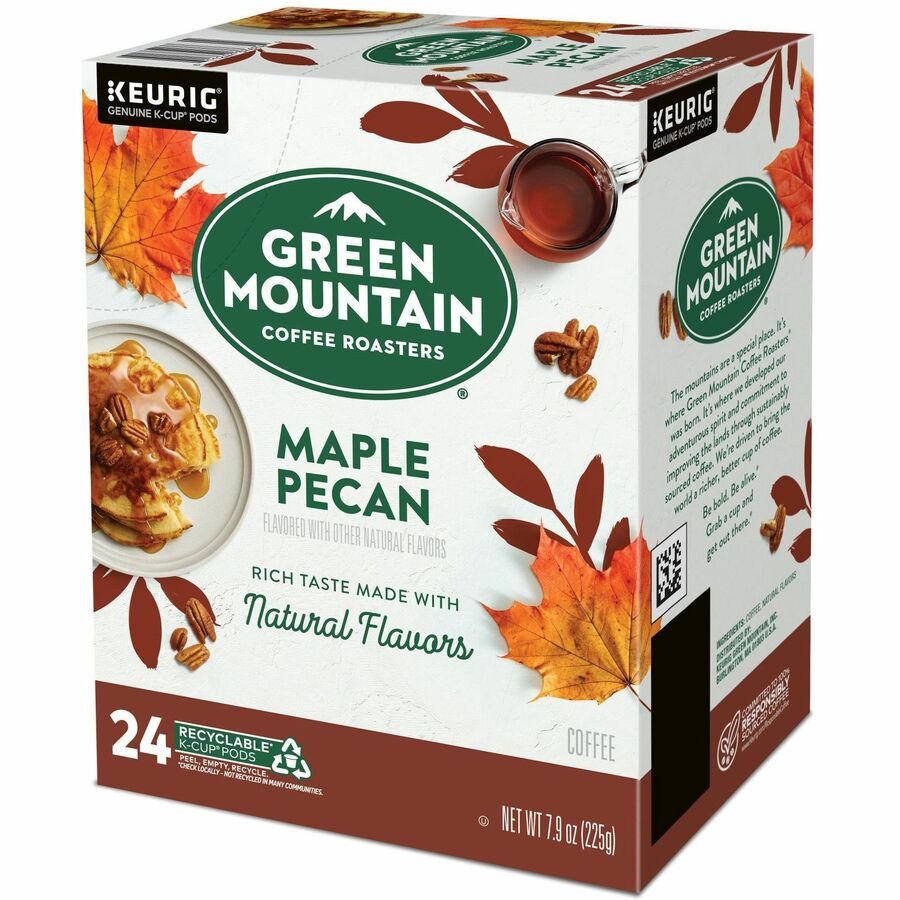Green Mountain Coffee Roasters® K-Cup, Pod Maple Pecan Coffee,Keurig K-Cup Pods, Light Roast, 24 Count - Compatible with K-Cup Brewer - Light - K-Cup, Pod - Maple Pecan - Kosher - 24 / Pack