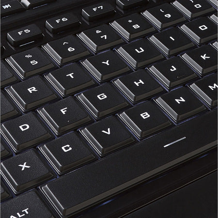 Verbatim Illuminated Wired Keyboard - USB Type A Interface - Media Player Hot Key - Black - Keyboards & Mice
