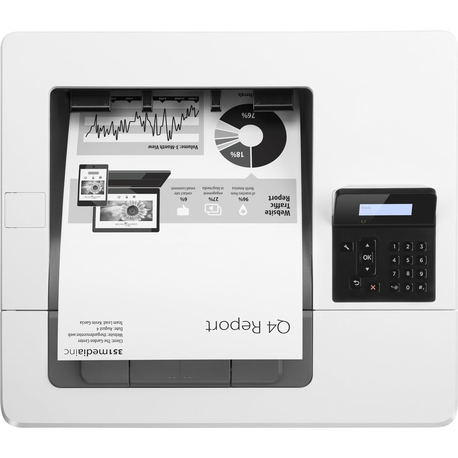 HP LaserJet Pro M501 M501dn Desktop Laser Printer - Monochrome - Top