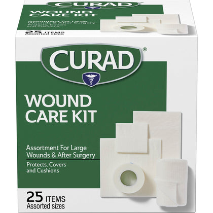 Curad Wound Care Kit: 25-Piece Box for Comprehensive First Aid - Kits