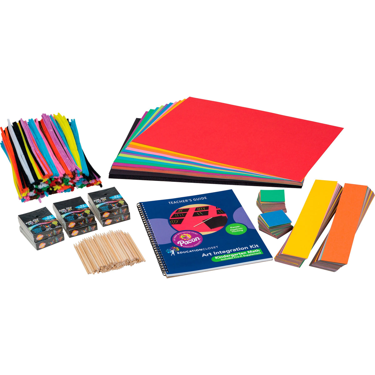 Pacon®  Kindergarten Math Art Integration Kit - Skill Learning: Science, Technology, Engineering, Mathematics, Planning - 1 Kit
