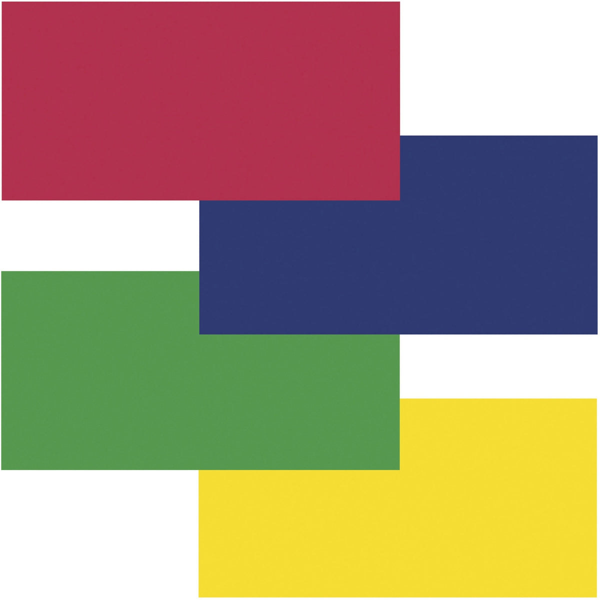 Fadeless Primary Colors Bulletin Art Paper - Fun and Learning, Table Skirting, Display, Decoration, Art Project, Craft Project, Bulletin Board - 3.25" Height x 48" Width x 12 ft Length - Flame, Royal Blue, Canary, Apple Green - 4 / Carton