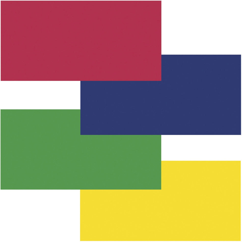 Fadeless Primary Colors Bulletin Art Paper - Fun and Learning, Table Skirting, Display, Decoration, Art Project, Craft Project, Bulletin Board - 3.25" Height x 48" Width x 12 ft Length - Flame, Royal Blue, Canary, Apple Green - 4 / Carton