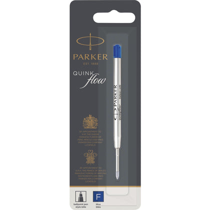Parker Ballpoint Pen Refill: Fine Point Blue Ink - 1 Each - Refills