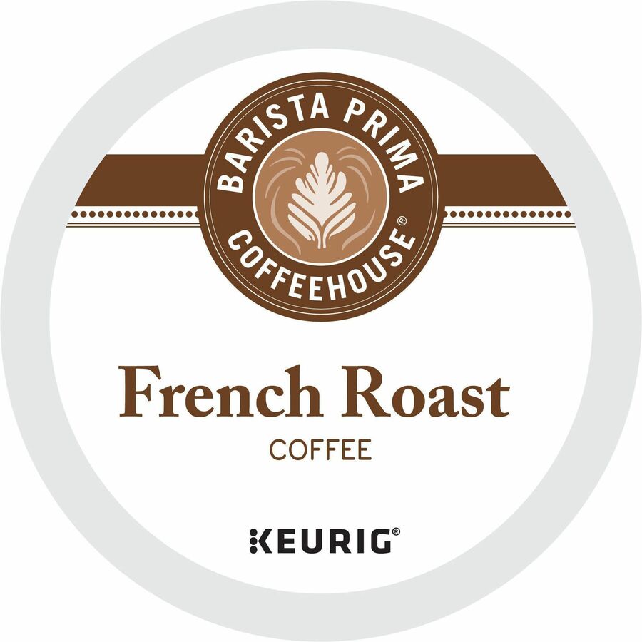 Barista Prima Coffeehouse® K-Cup French Roast Coffee - Compatible with Keurig Brewer - Dark - K-Cup - French Roast - 24/Box - 4 / Carton