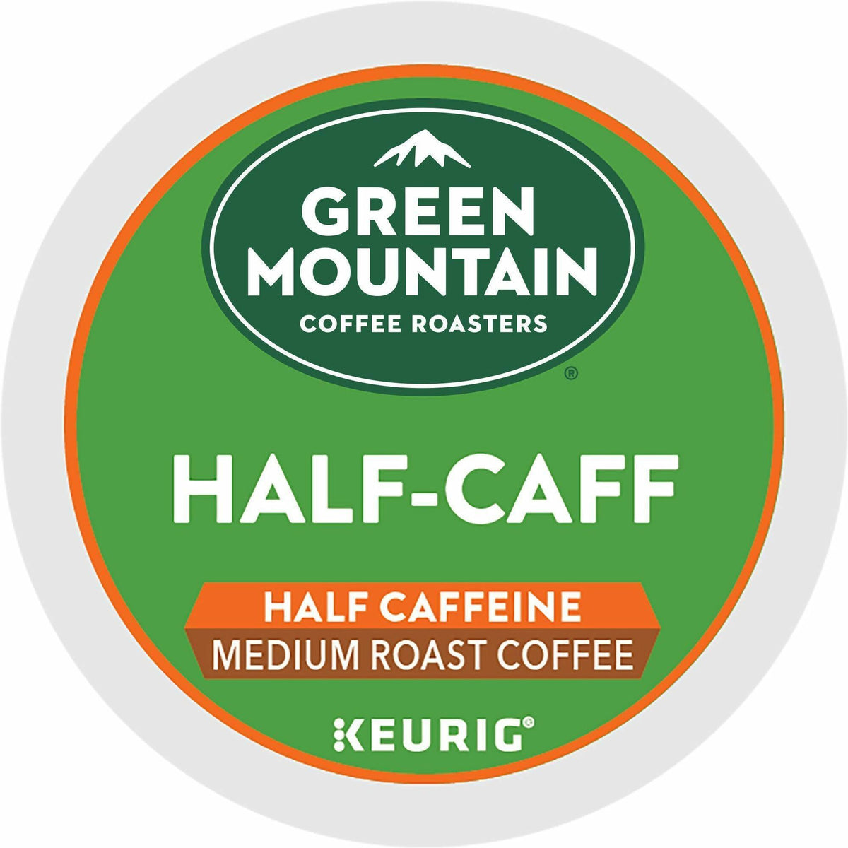 Green Mountain Coffee Roasters® K-Cup Half-Caff Coffee - Compatible with Keurig Brewer - K-Cup - Half Caff - 24/Box - 4 / Carton