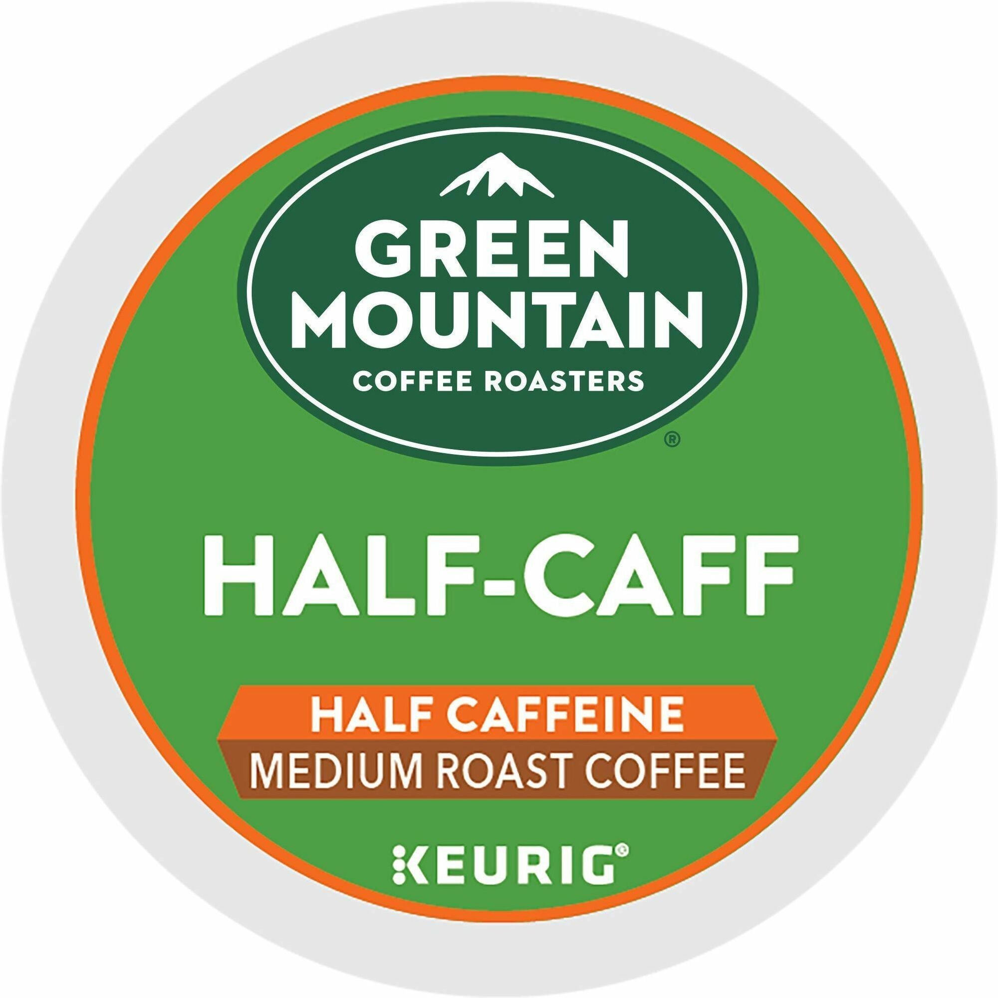Green Mountain Coffee Roasters® K-Cup Half-Caff Coffee - Compatible with Keurig Brewer - K-Cup - Half Caff - 24/Box - 4 / Carton