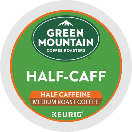 Green Mountain Coffee Roasters® K-Cup Half-Caff Coffee - Compatible with Keurig Brewer - K-Cup - Half Caff - 24/Box - 4 / Carton