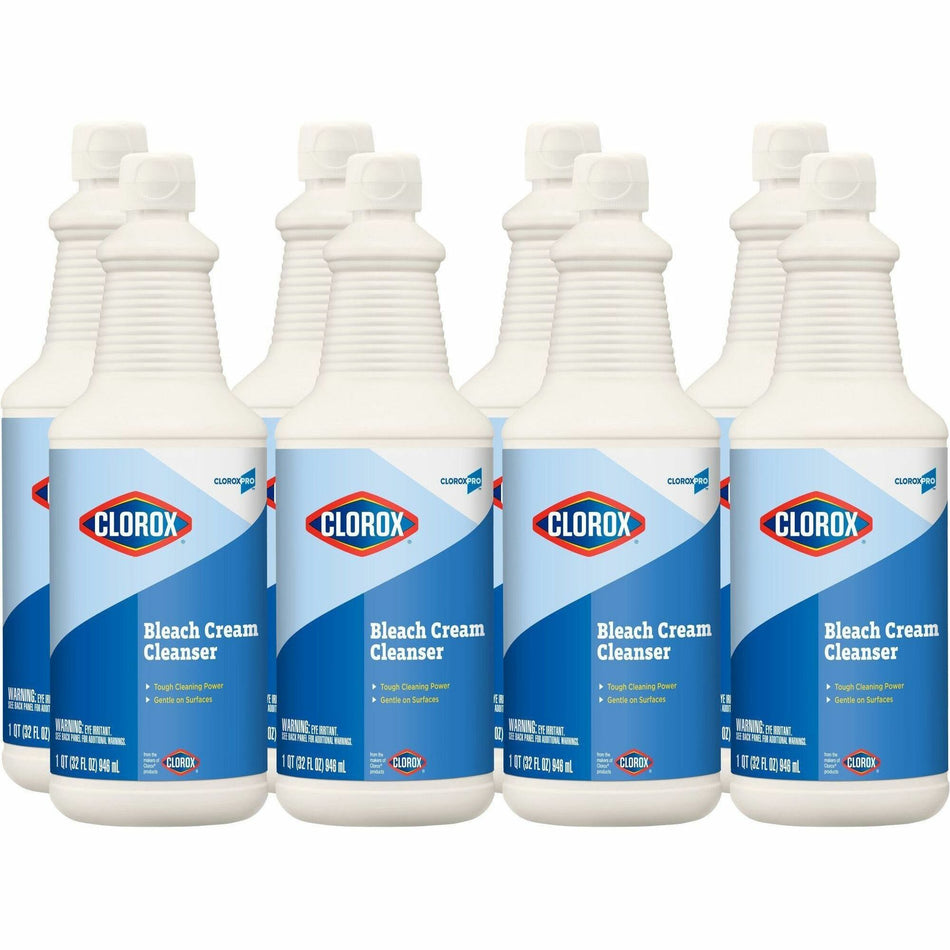 CloroxPro&trade; Clorox® Bleach Cream Cleanser - 32 fl oz (1 quart) - Clear - 256 / Bundle