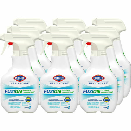 Clorox Healthcare Fuzion Cleaner Disinfectant Spray - Ready-To-Use - 32 fl oz (1 quart) - Low Odor, Odor Neutralizer, Easy to Use - Translucent Bottle - 216 / Bundle