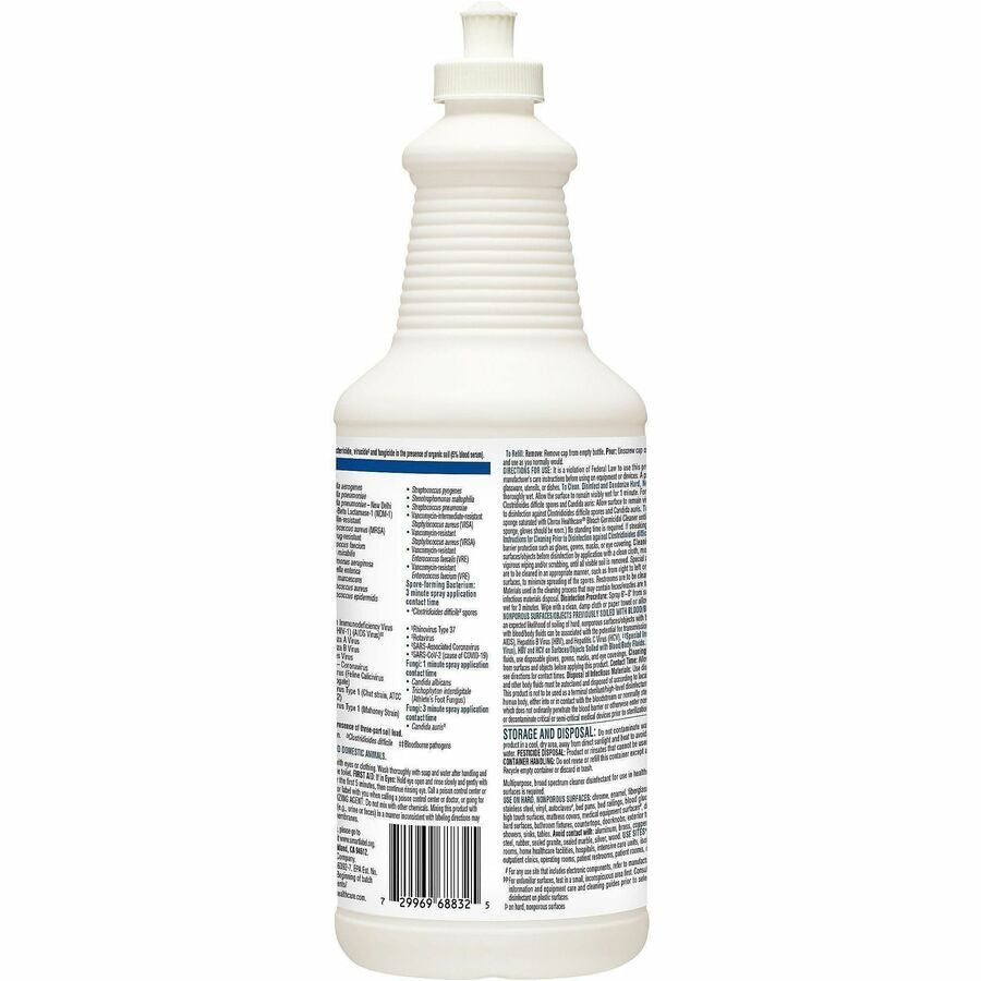 Clorox Healthcare Pull-Top Bleach Germicidal Cleaner - Rear