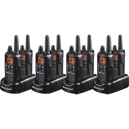 Midland Business Radio Bundle - 36 Radio Channels - 22 FRS - Silent Operation, Hands-free - AAA - Nickel Metal Hydride (NiMH) - Black - 8 / Box