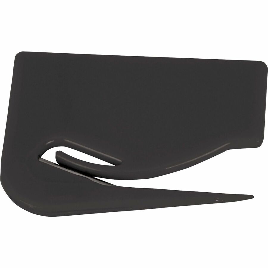Business Source Slide Letter Opener - Handheld - Black - Comfortable Handle, Compact - 1 Each