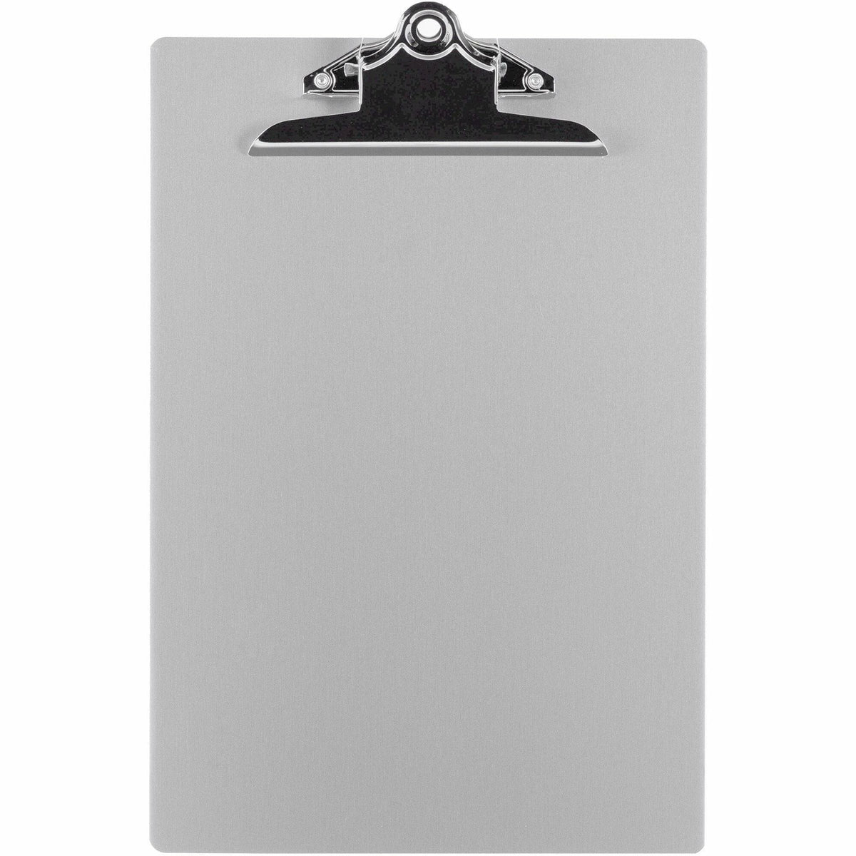 Business Source Aluminum Clipboard - 8 1/2" x 11" Sheet Size - Clamp - Aluminum - Silver - 1 Each