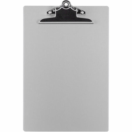 Business Source Aluminum Clipboard - 8 1/2" x 11" Sheet Size - Clamp - Aluminum - Silver - 1 Each