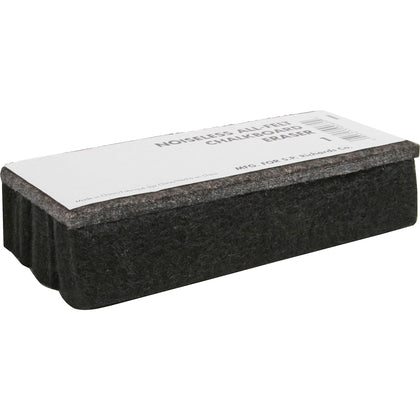 Lorell Chalkboard Eraser - Noiseless, Dustless - Black - Felt - 1 Each