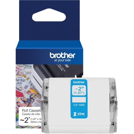 Brother Multipurpose Label - 1 31/32" Width - Zero Ink (ZINK) - Paper - Water Resistant - 1 Each