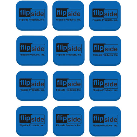 Flipside Magnetic Whiteboard Student Erasers - Blue - Square - EVA Foam - 2" Width x 2" Height x 2" Length - 12 / Pack - Magnetic
