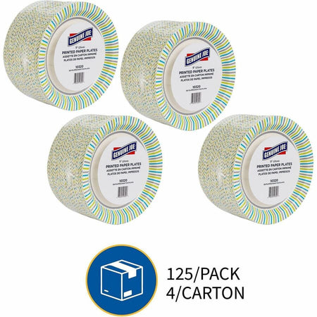 Genuine Joe 9" Printed Paper Plates - Alternate-Image2