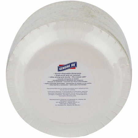 Genuine Joe 9" Printed Paper Plates - Rear