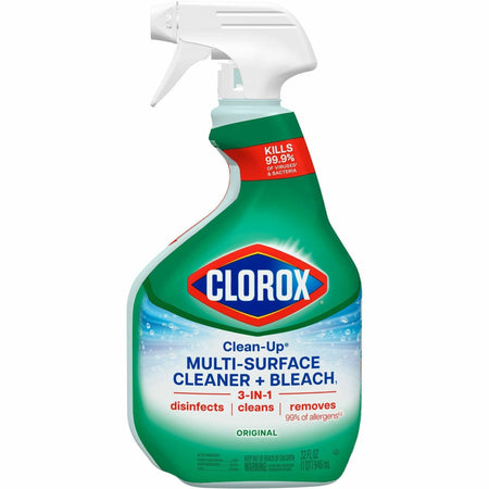Clorox Clean-Up Multi-Surface Cleaner with Bleach - For Multipurpose - 32 fl oz (1 quart) - Original Scent - Recommended For: Stain Remover - Deodorize, Disinfectant, Easy to Use - Multi Spray Bottle - 1 Each