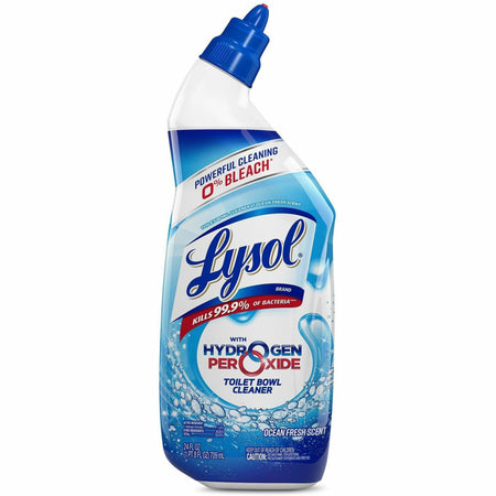 Lysol Hydrogen Peroxide Toilet Cleaner - 24 fl oz (0.8 quart) - Ocean Fresh Scent - Recommended For: Soap Scum Remover - Bleach-free, Residue-free - Blue - 1 Each