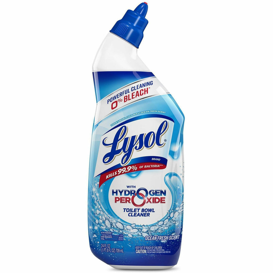 Lysol Hydrogen Peroxide Toilet Cleaner - 24 fl oz (0.8 quart) - Ocean Fresh Scent - Recommended For: Soap Scum Remover - Bleach-free, Residue-free - Blue - 1 Each