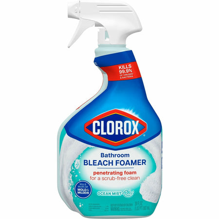 Clorox Disinfecting Bathroom Foamer with Bleach - For Bathroom - 30 fl oz (0.9 quart) - Ocean Mist Scent - Recommended For: Soap Scum Remover - Disinfectant - Clear Spray Bottle - 1 Each