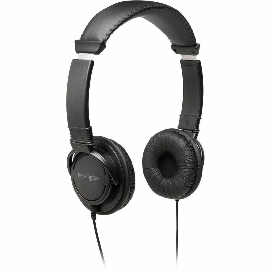 Kensington USB Hi-Fi Headphones - Stereo - USB Type A - Wired - Over-the-head - Binaural - Circumaural - 6 ft Cable - Black - 1 Each